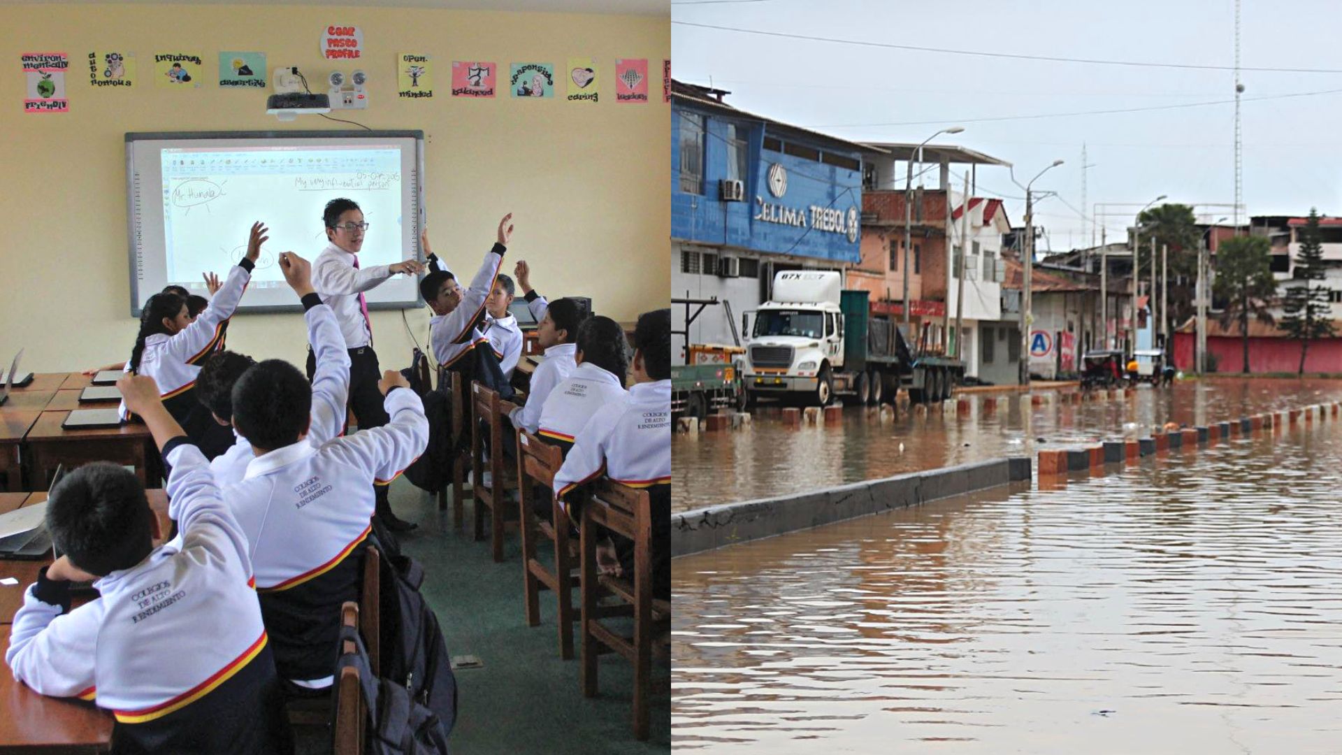 School year 2023 will begin on March 20 in several regions due to heavy rains.  (Composition)