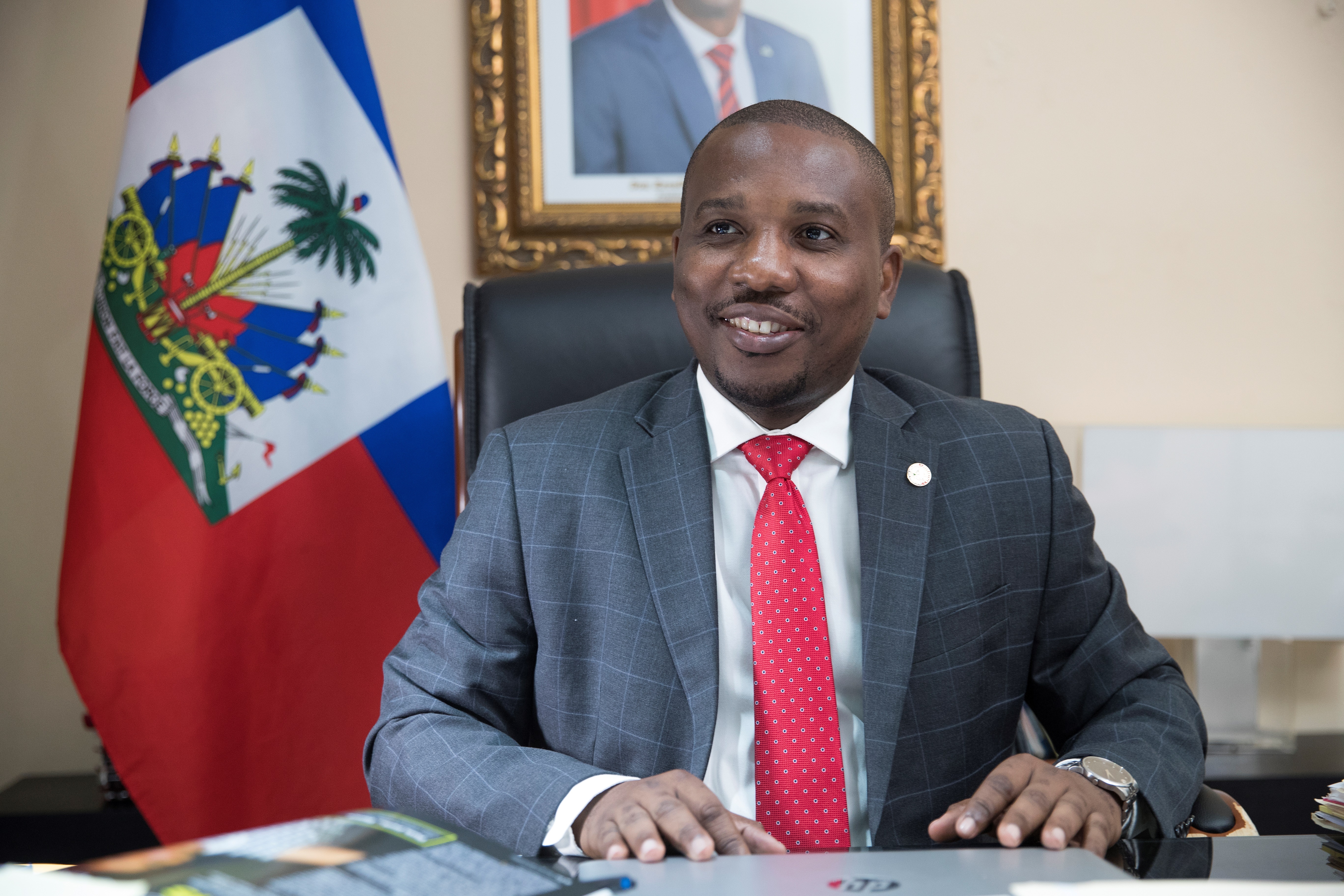 Fotografía de archivo en la que se registró al ministro de Relaciones Exteriores y Cultos de Haití, Claude Joseph, en Puerto Príncipe (Haití). EFE/Orlando Barría
