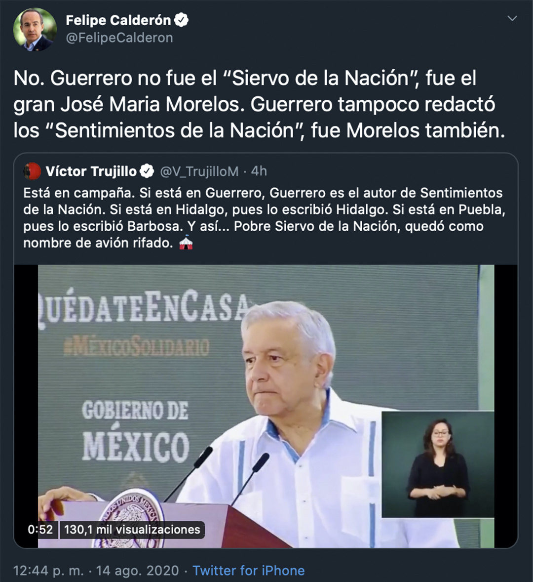 Twitt Felipe Calderon (Foto: Twitter@FelipeCalderon)