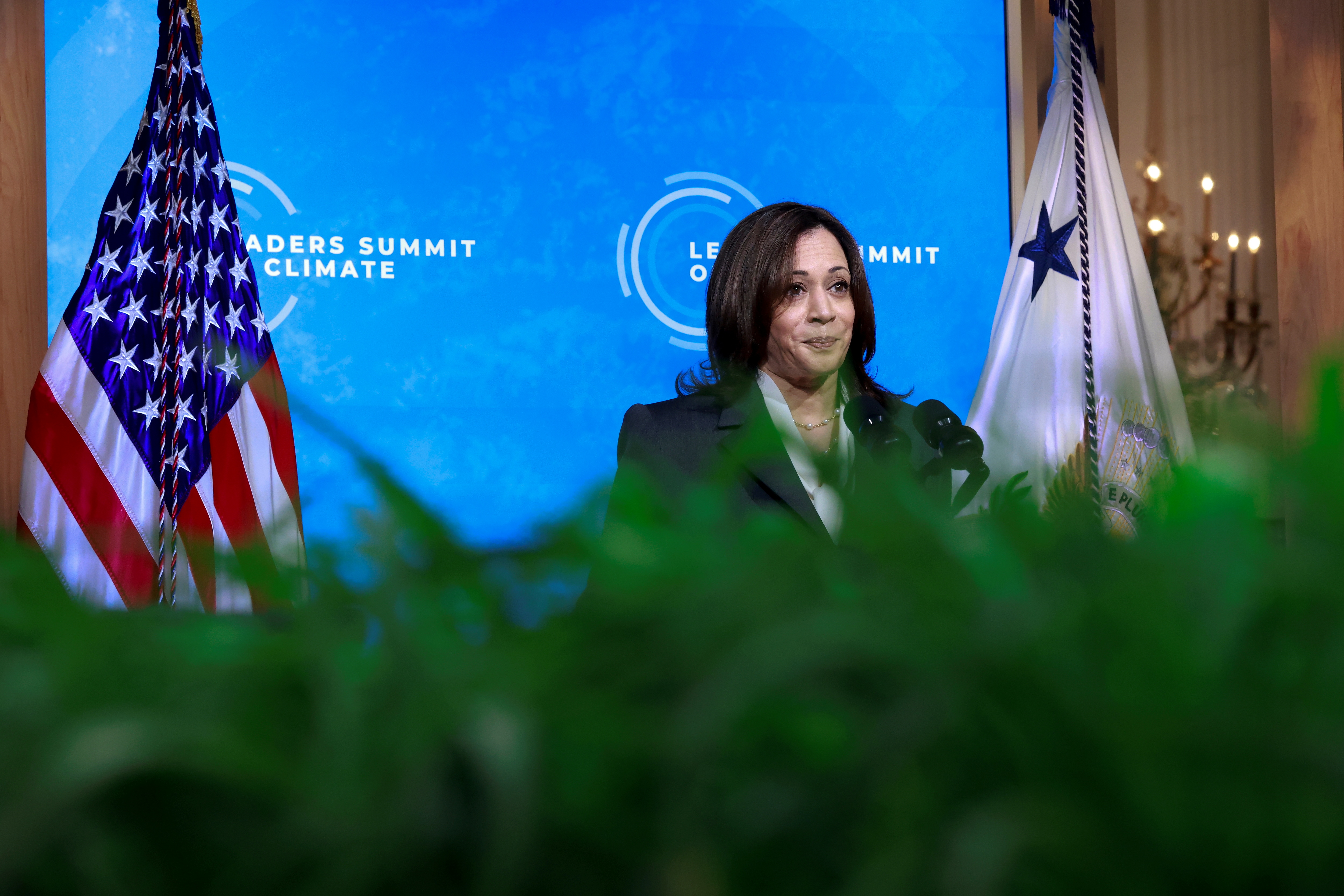 La vicepresidente Kamala Harris (REUTERS/Tom Brenner)