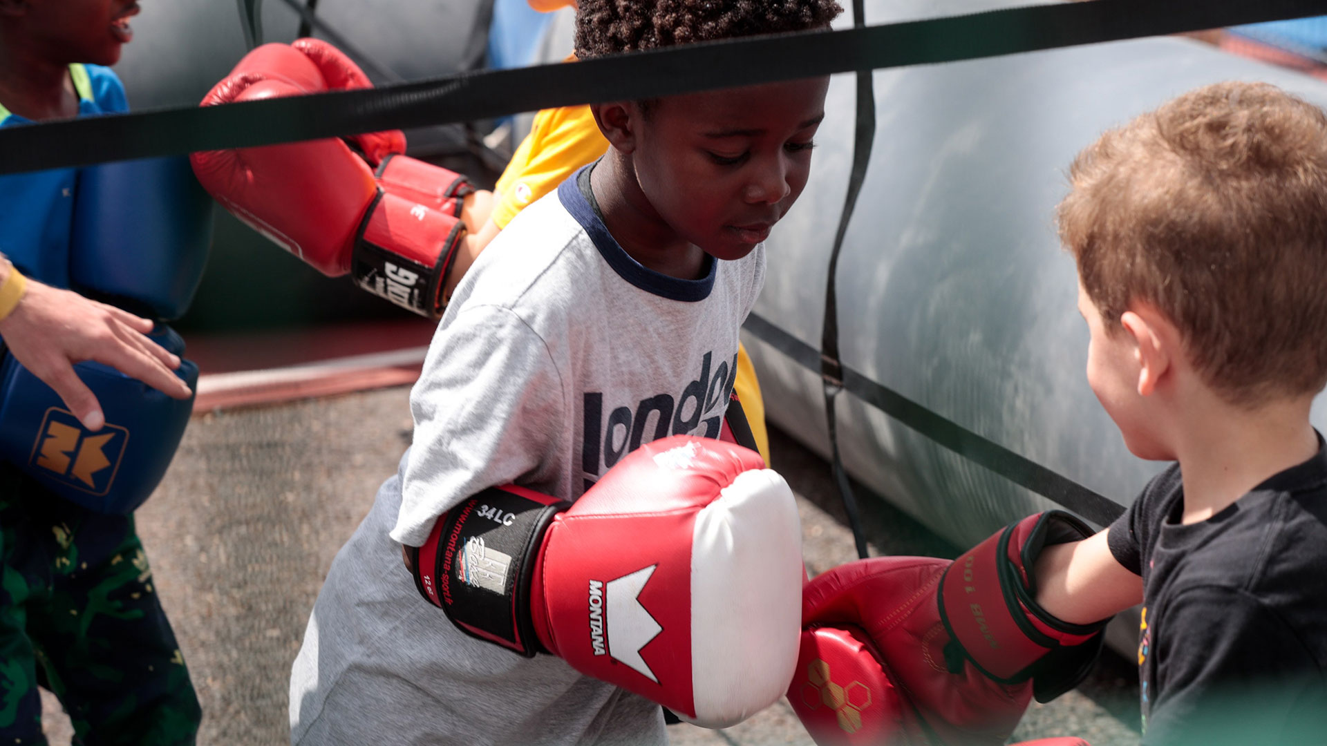 Children learn the sport of boxing at Olympic Day 2022 (Paris 2024)
