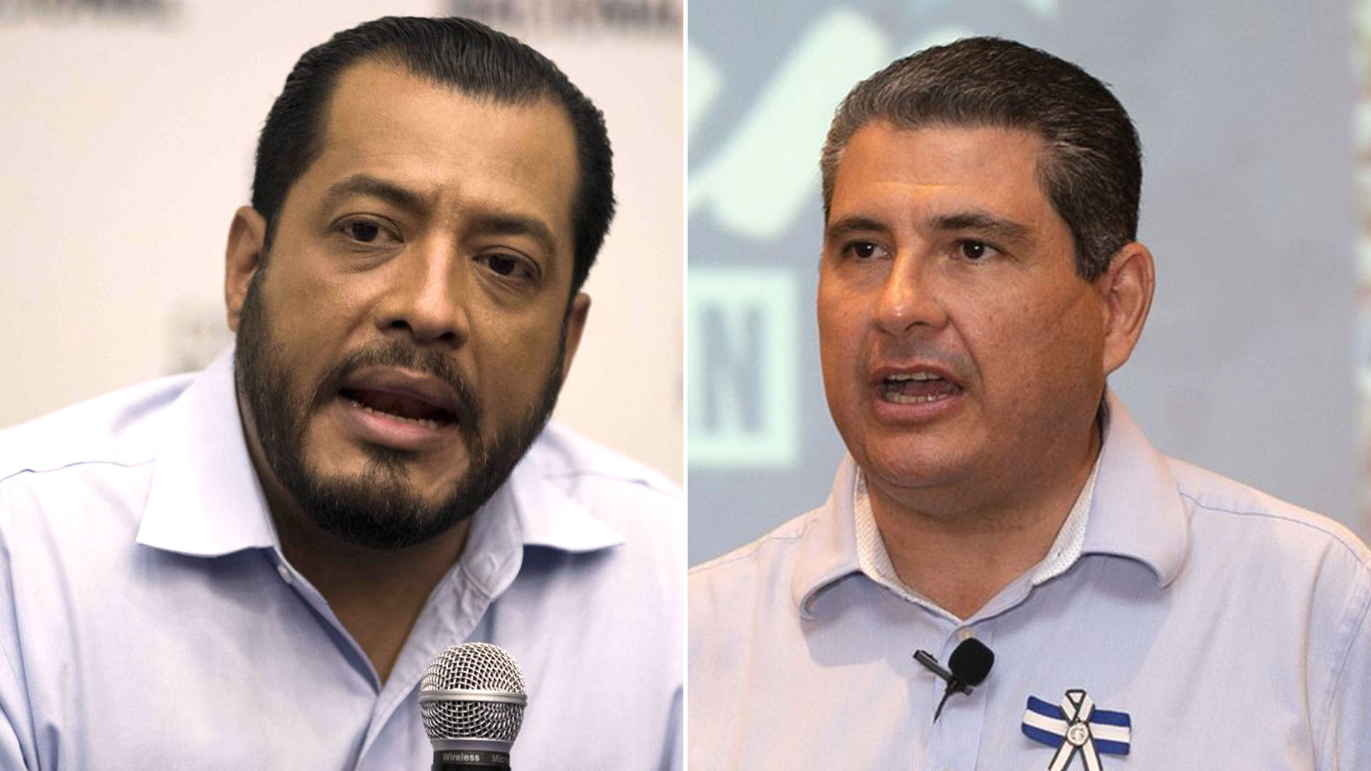 Los ex aspirantes a la Presidencia Félix Maradiaga y Juan Sebastián Chamorro