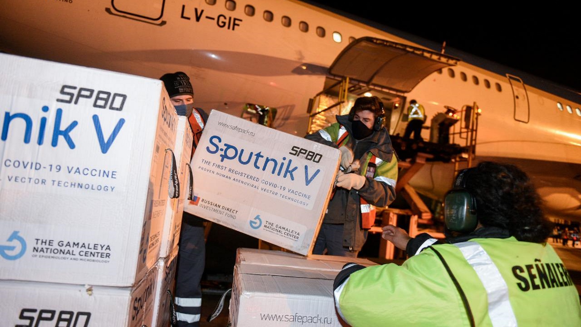 Hoy llegó un cargamento de más de 1 millones de vacunas del componente 1 de la Sputnik V