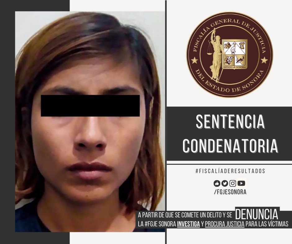 Jazmín Dayana aceptó que mató a su hijo de dos años (Foto: FGJE Sonora)