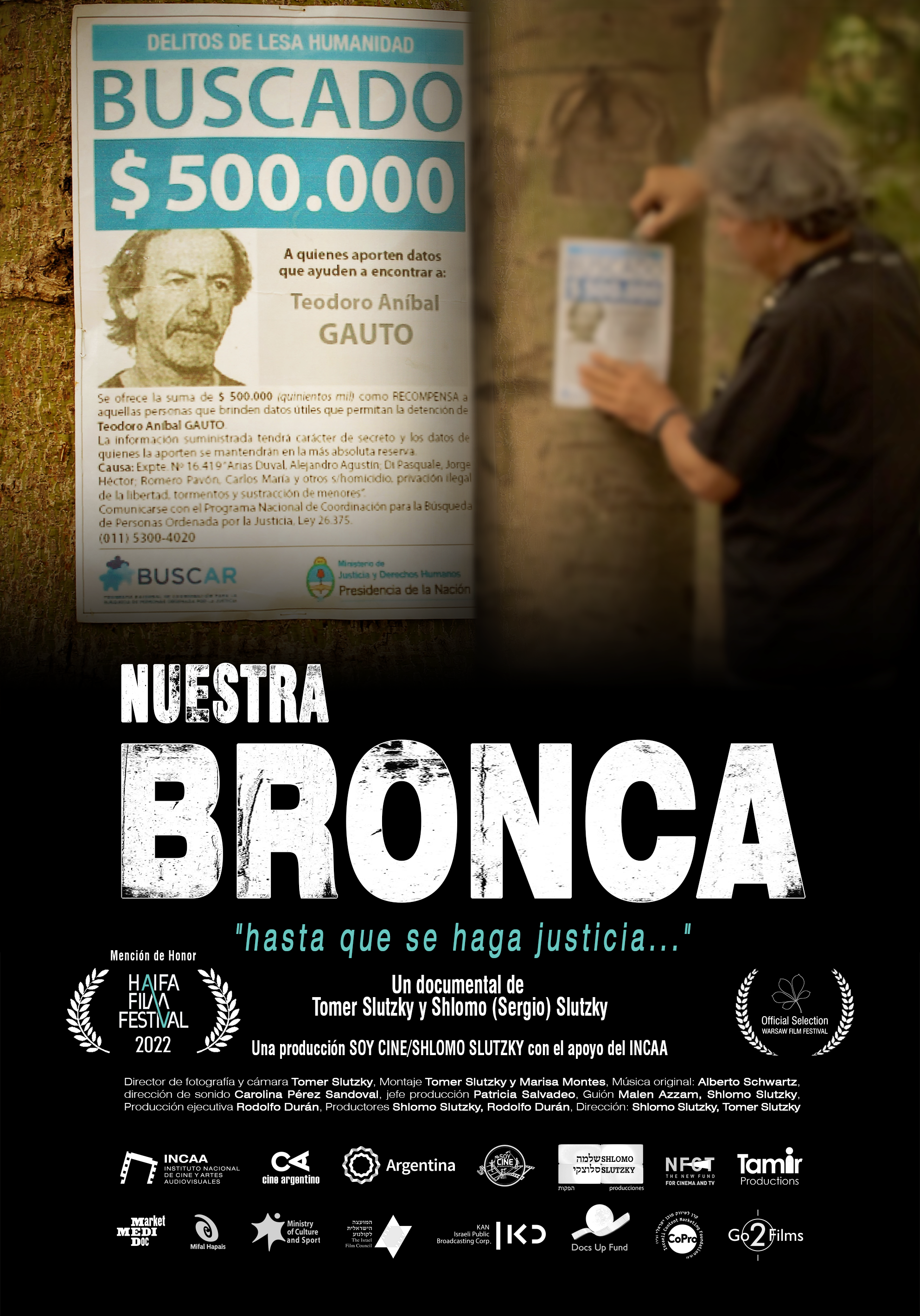 Afiche de "Nuestra bronca", documental sobre las consecuencias de la dictadura cívico-militar que gobernó Argentina entre 1976 y 1983