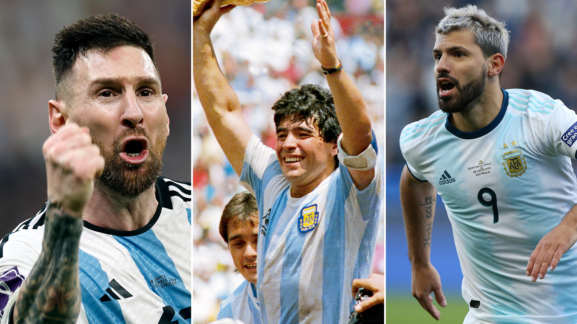 Messi, Maradona y el Kun, ídolos récord: los logros que los metieron en el libro Guinness 2023