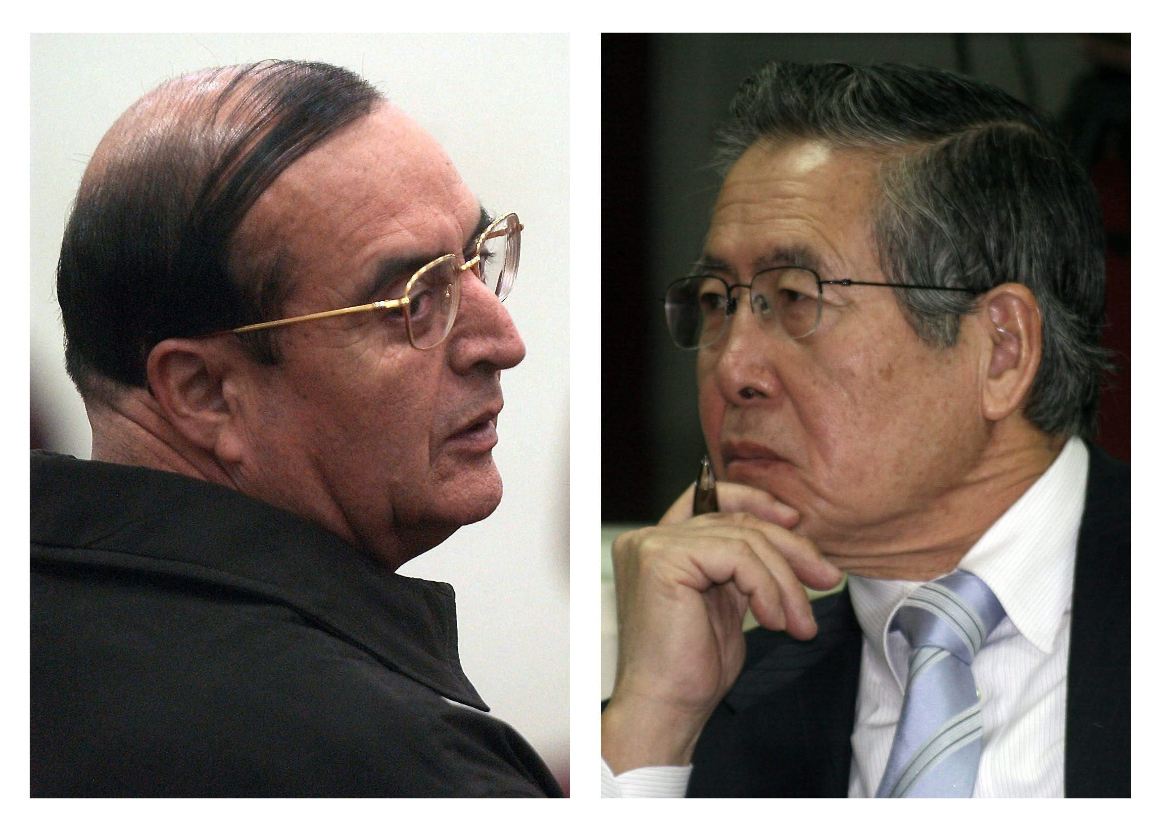 From left to right, former adviser Vladimiro Montesinos and former president Alberto Fujimori (EFE)