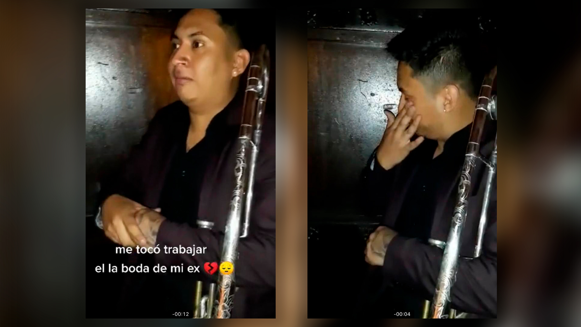 Tik Tok: músico se hizo viral por llorar tras trabajar en la boda de su ex