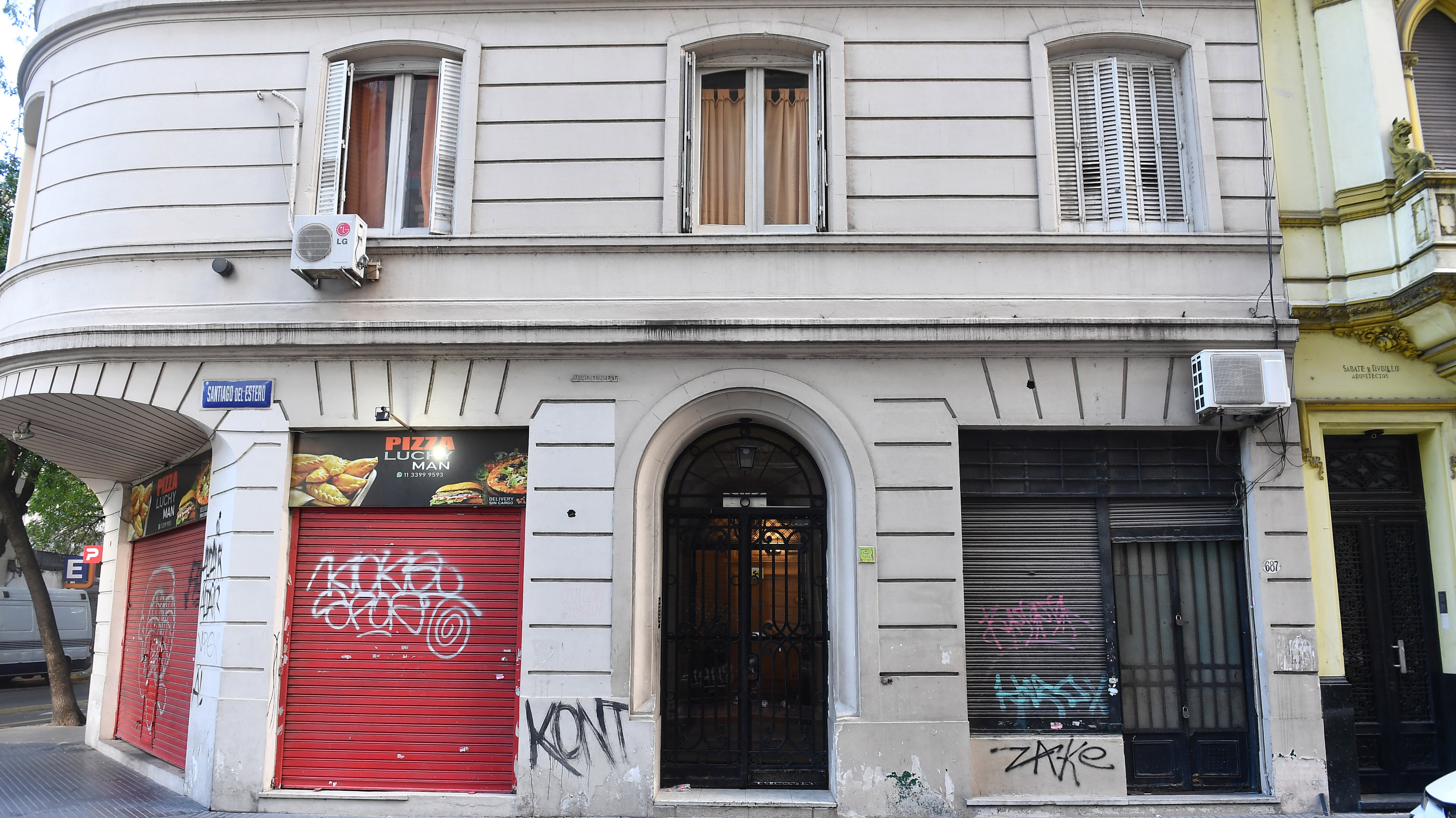 El domicilio de Alexander Verner en la calle Santiago del Estero, en la Ciudad de Buenos Aires (Maximiliano Luna)