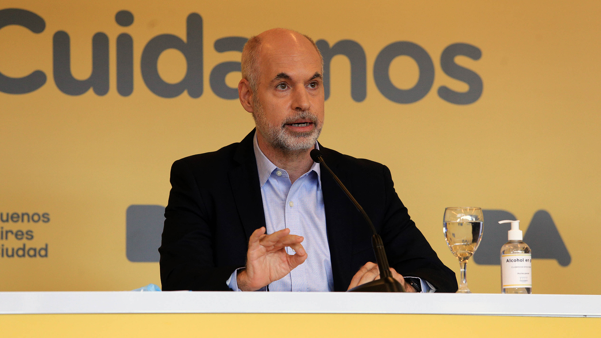 Horacio Rodríguez Larreta habla durante una conferencia de prensa (Foto: NA)