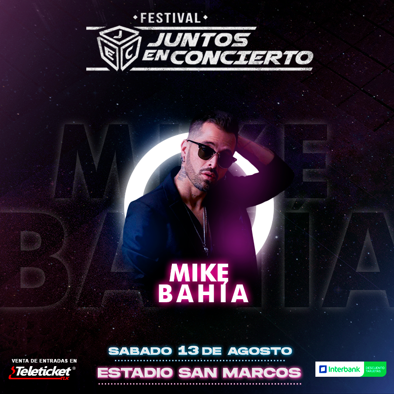 Mike Bahía se integra a Juntos en Concierto. (Foto: Teleticket)