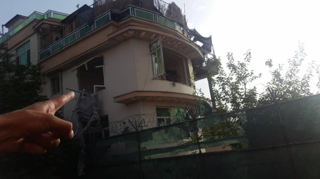 La vivienda bombardeada en Kabul (@djavaiid)