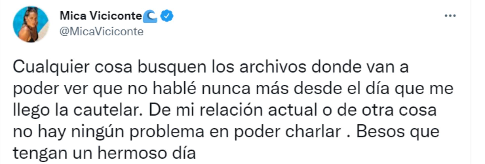 La Palabra De Mica Viciconte Luego De Que Nicole Neumann Calificara A Fabián Cubero Como Una