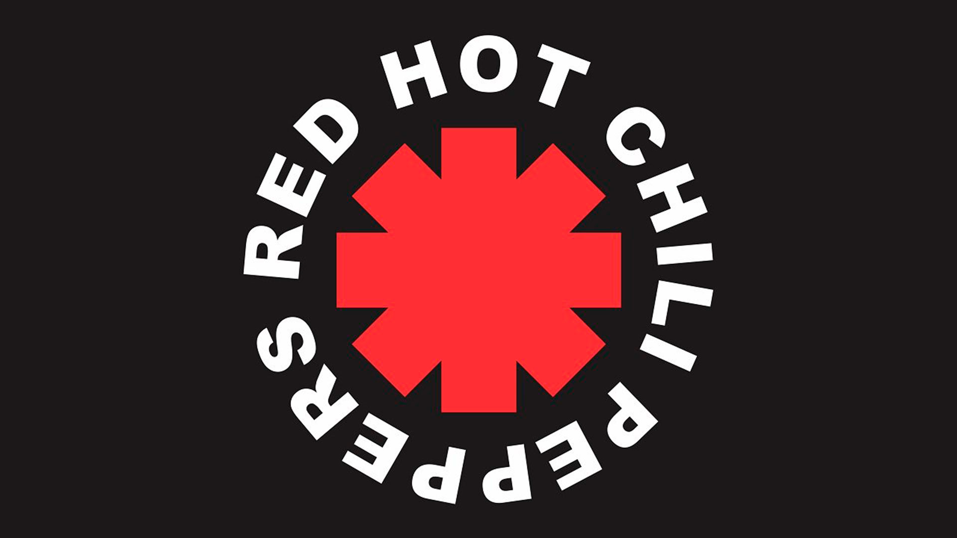 El icónico logo de Red Hot Chili Peppers.