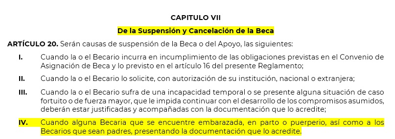 De acuerdo al Conacyt, los artículos referidos son disposiciones que únicamente se han contemplado para el reglamento de la institución desde 2008 (Foto: Twitter/@EquisJusticia)