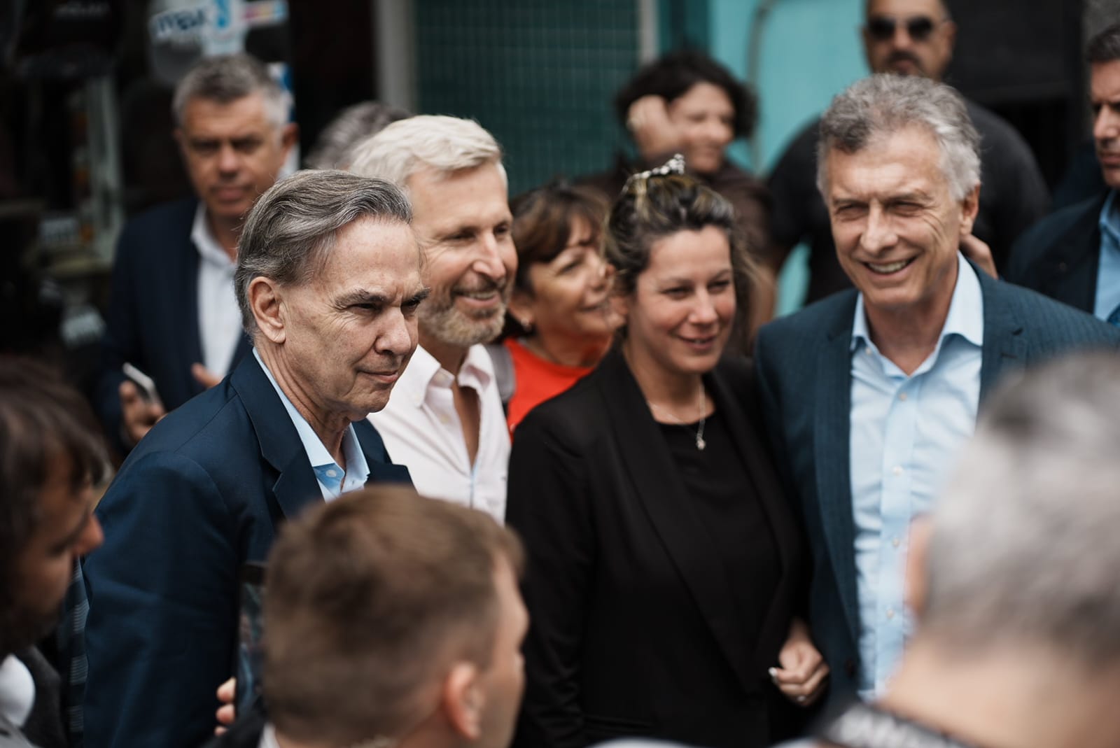 Mauricio Macri junto a Miguel Angel Pichetto y Rogelio Frigerio