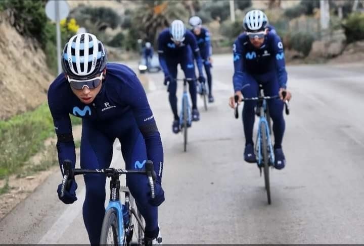 Einer Rubio was left with 13th place in the general classification of the UAE Tour.  Movistar Team.