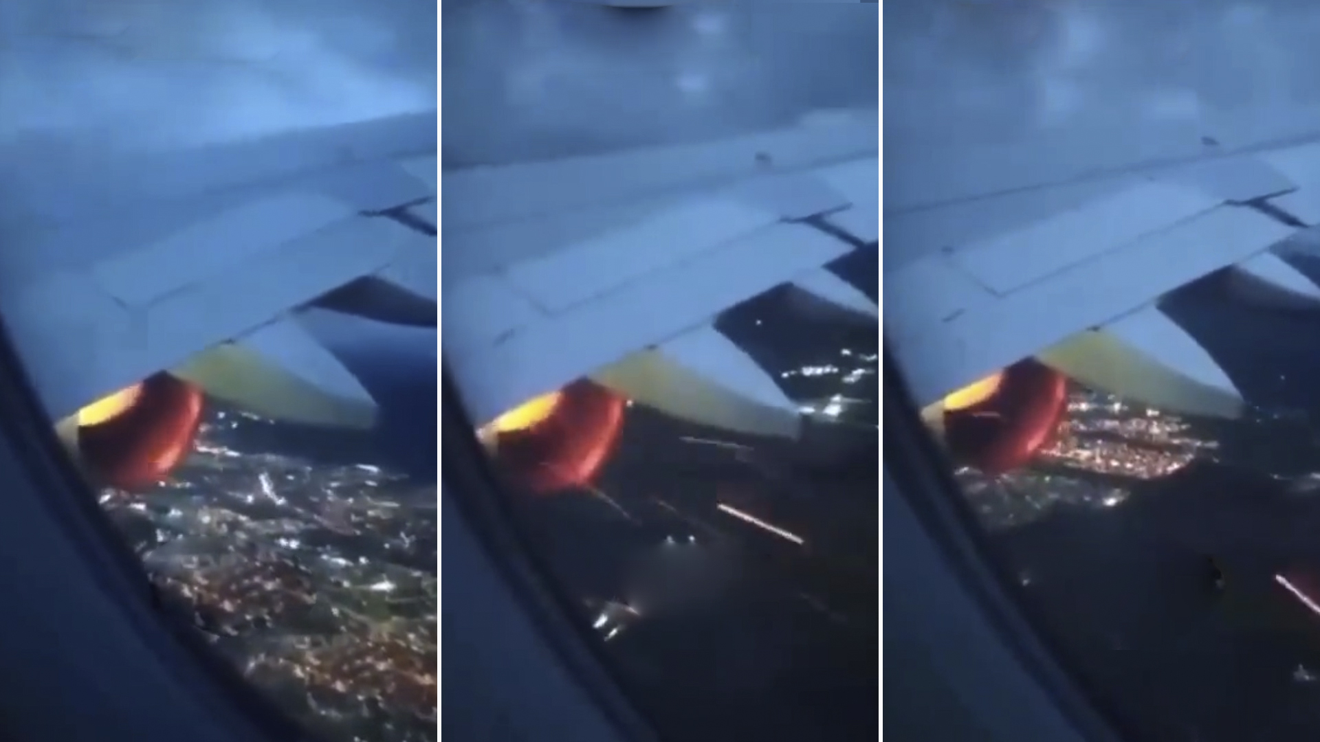 Se incendió turbina de un avión de la línea Viva Aerobús (Fotos: Capturas de pantalla de Twitter/@BELLATRIX_RAZO)