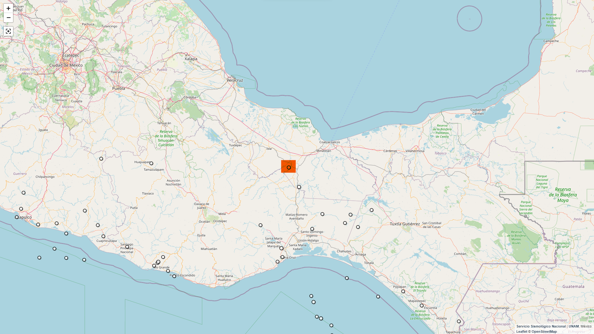 Earthquake in Mexico this Wednesday, May 10.  Photo: SSN
