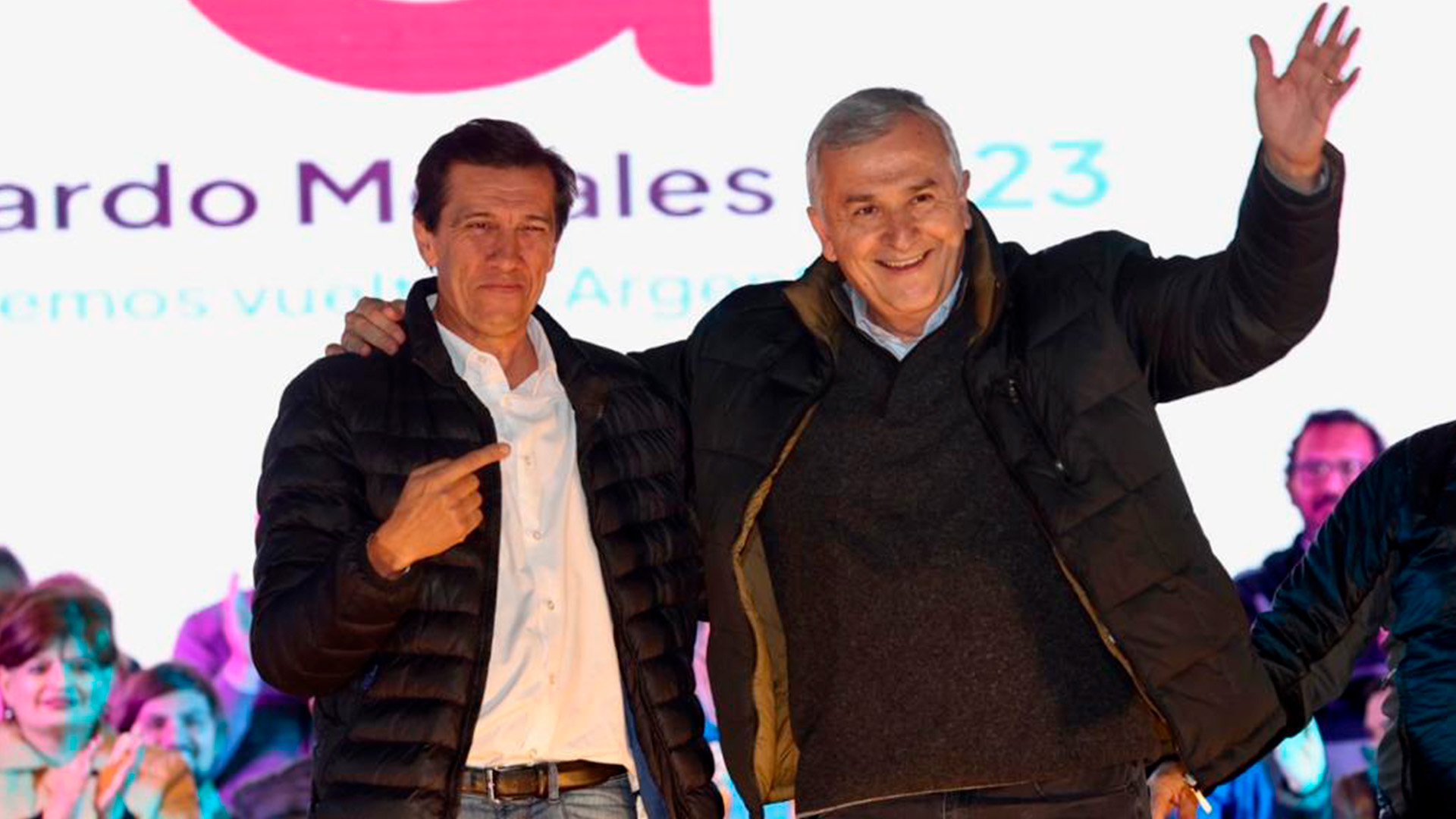 Gerardo Morales junto a Carlos Sadir, el candidato que impulsa para la gobernación de Jujuy