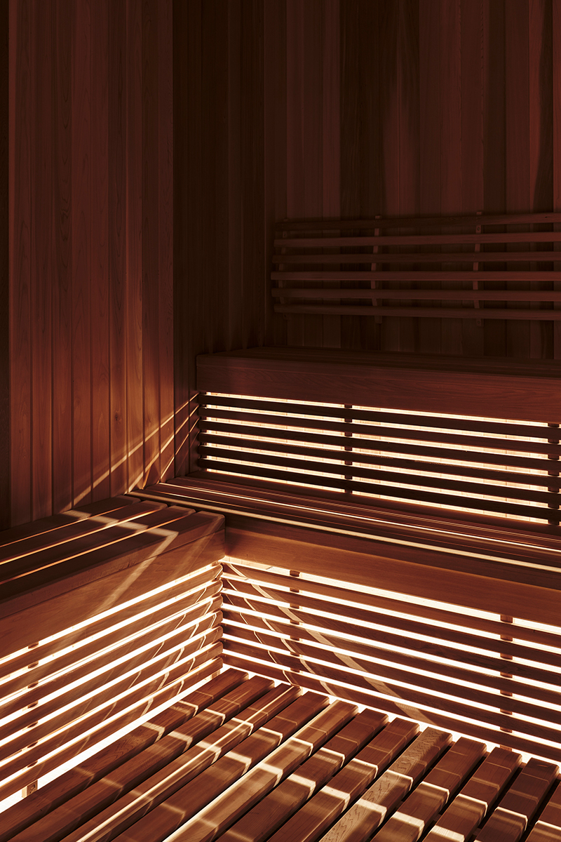 Varias de las unidades posen lujosos saunas 
Gentileza William Sofield / SHoP Architects