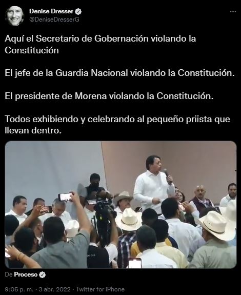 La oposición aseguró que estas declaraciones violaron la Constitución (Foto: Twitter)