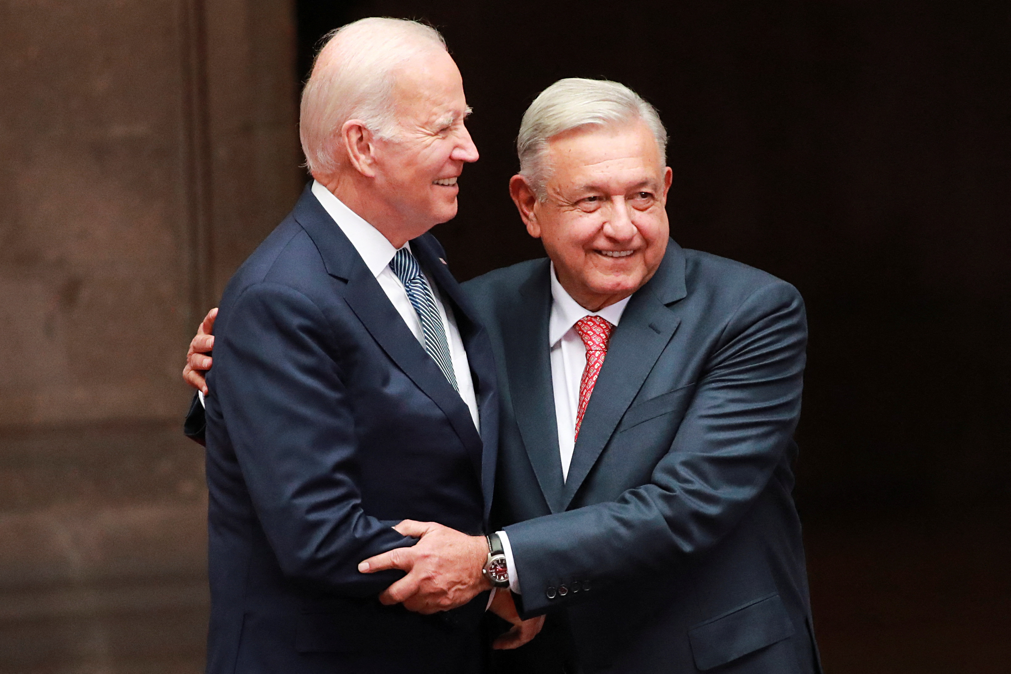 AMLO y Joe Biden en Palacio Nacional (REUTERS/Henry Romero)