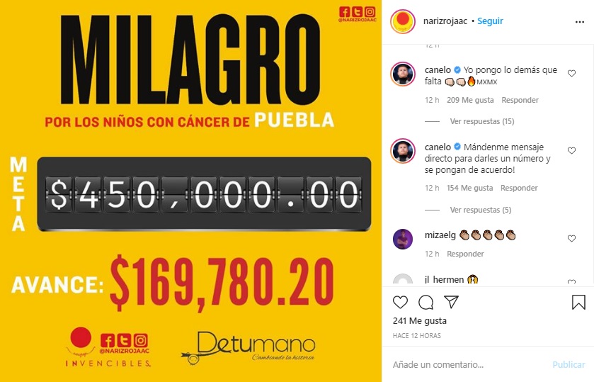 El deportista de Jalisco escribió en los comentarios de esta publicación, que la asociación había compartido con sus más de 20 mil seguidores para realizar una colecta (Foto: Instagram @narizrojaac)