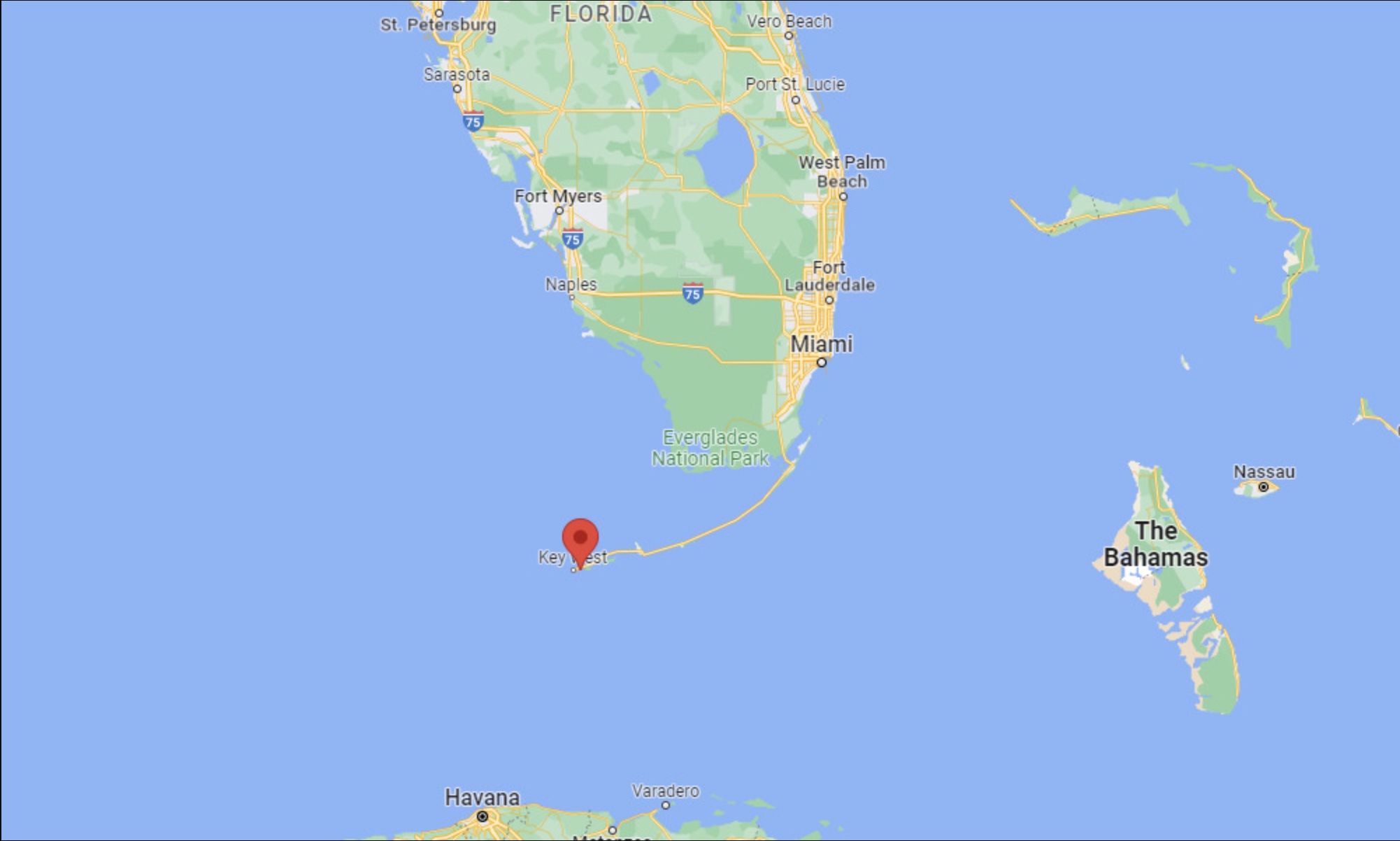 Cuatro de los náufragos fueron rescatados en las costas de la isla Stock, cerca de Cayo Hueso. (Google)