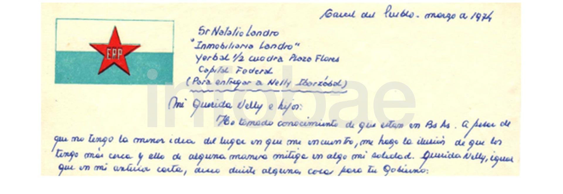 Texto que Ibarzábal envió a su familia antes de ser asesinado