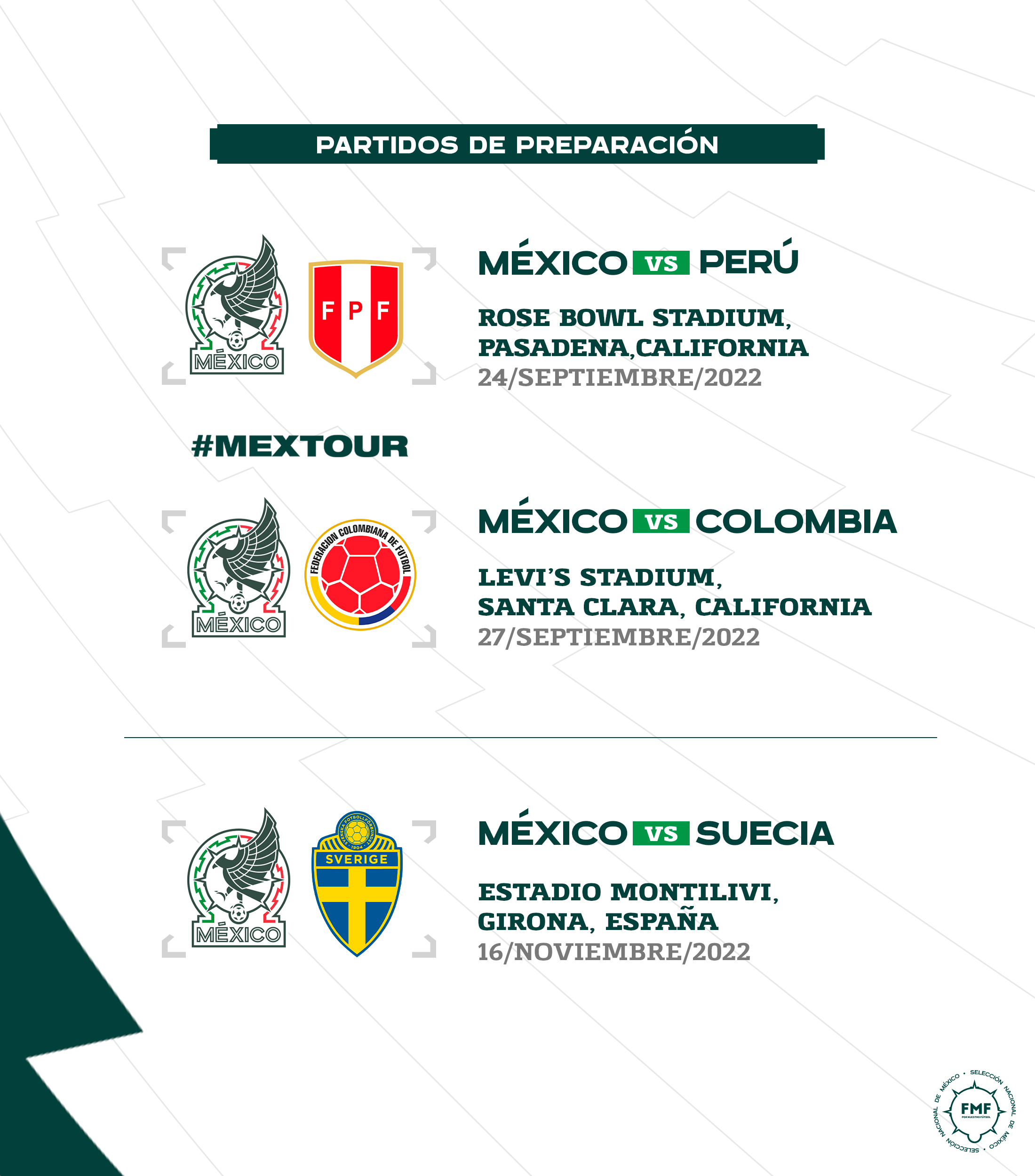 Selección Mexicana, partidos amistosos previos a Qatar 2022. Foto: @miseleccionmx