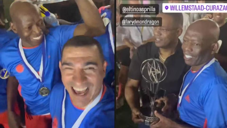 El ‘Tino’ Asprilla y otras ‘viejas glorias’ del fútbol colombiano se quedaron con torneo de leyendas