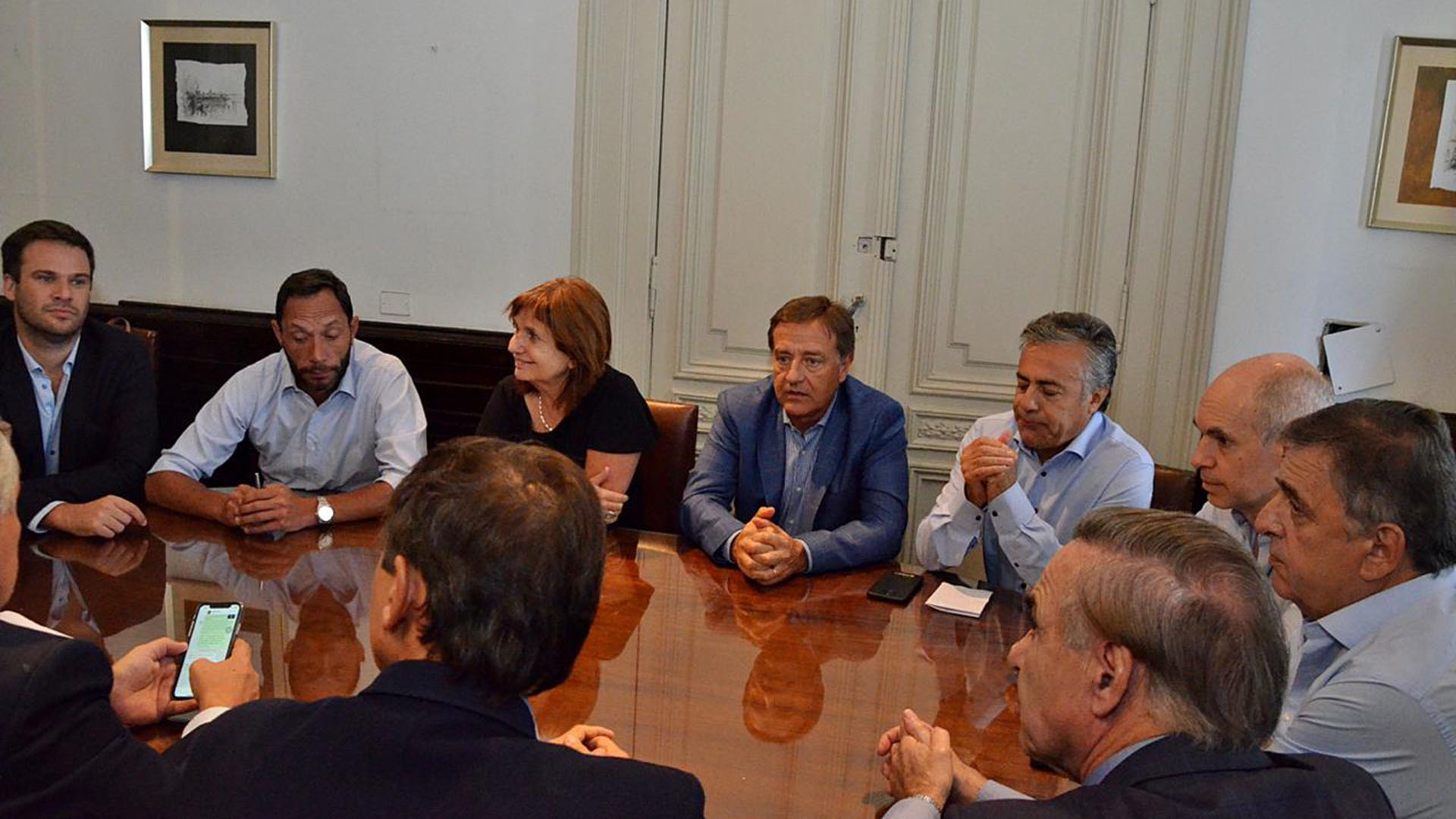 Rodríguez Larreta, Rodolfo Suárez, Gerardo Morales Gustavo Valdés, Alfredo Cornejo, Patricia Bullrich, Maxi Ferraro, Mario Negri, Luis Naidenoff Álvaro González, Juan Manuel López y Miguel Pichetto