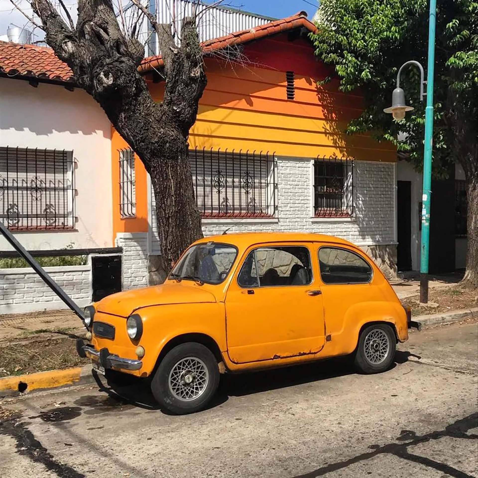 La primera foto que inspiró el proyecto fotográfico de Isabella: la encontró mientras paseaba en bicicleta con su mamá por Olivos