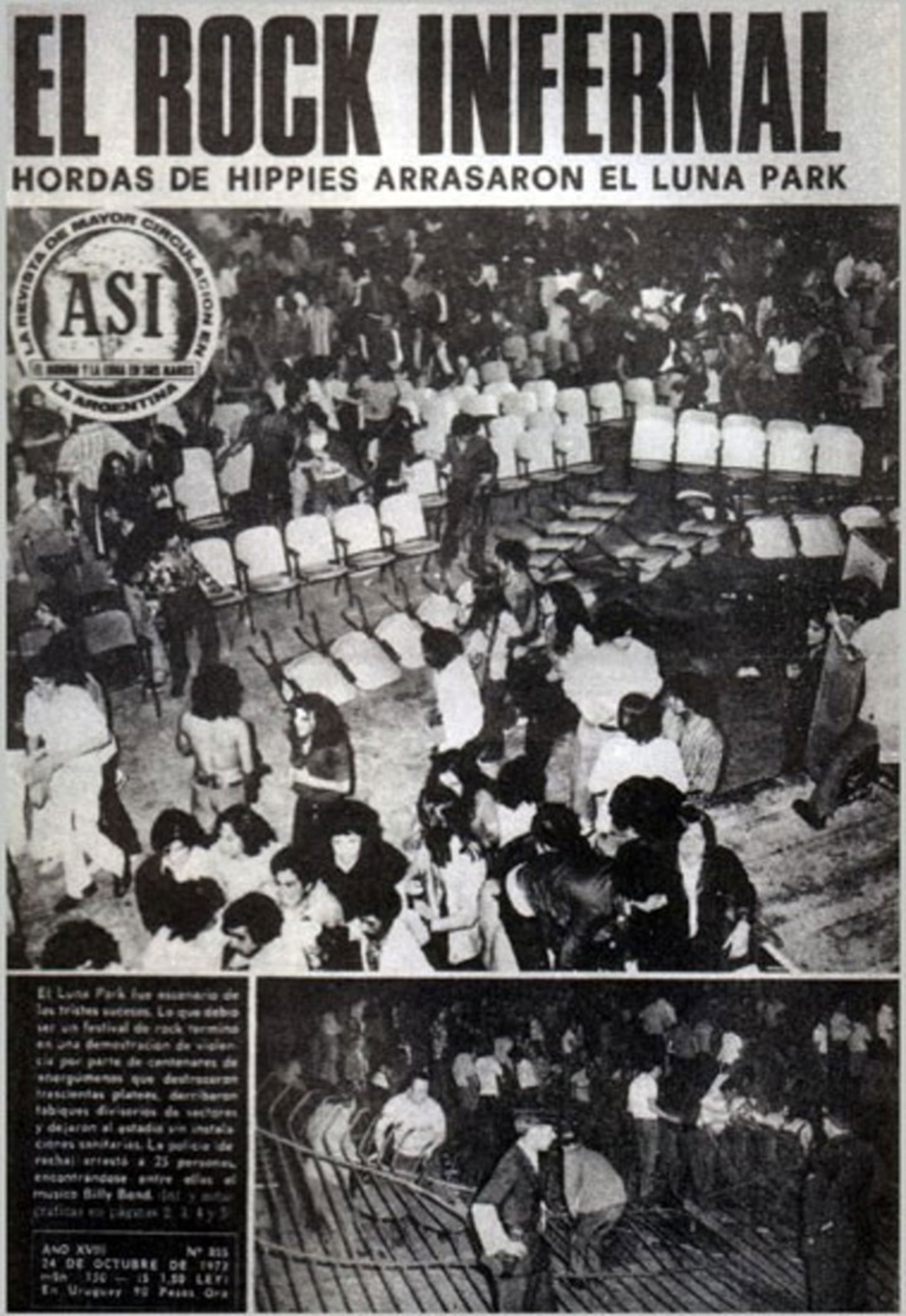 Tapa de la revista Así (del 24 de octubre de 1972). El popular medio gráfico de la época, creado por Héctor Ricardo García, reflejó el episodio con elocuencia