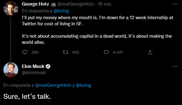 George Hotz fue contratado por Elon Musk para trabajar en la red social.