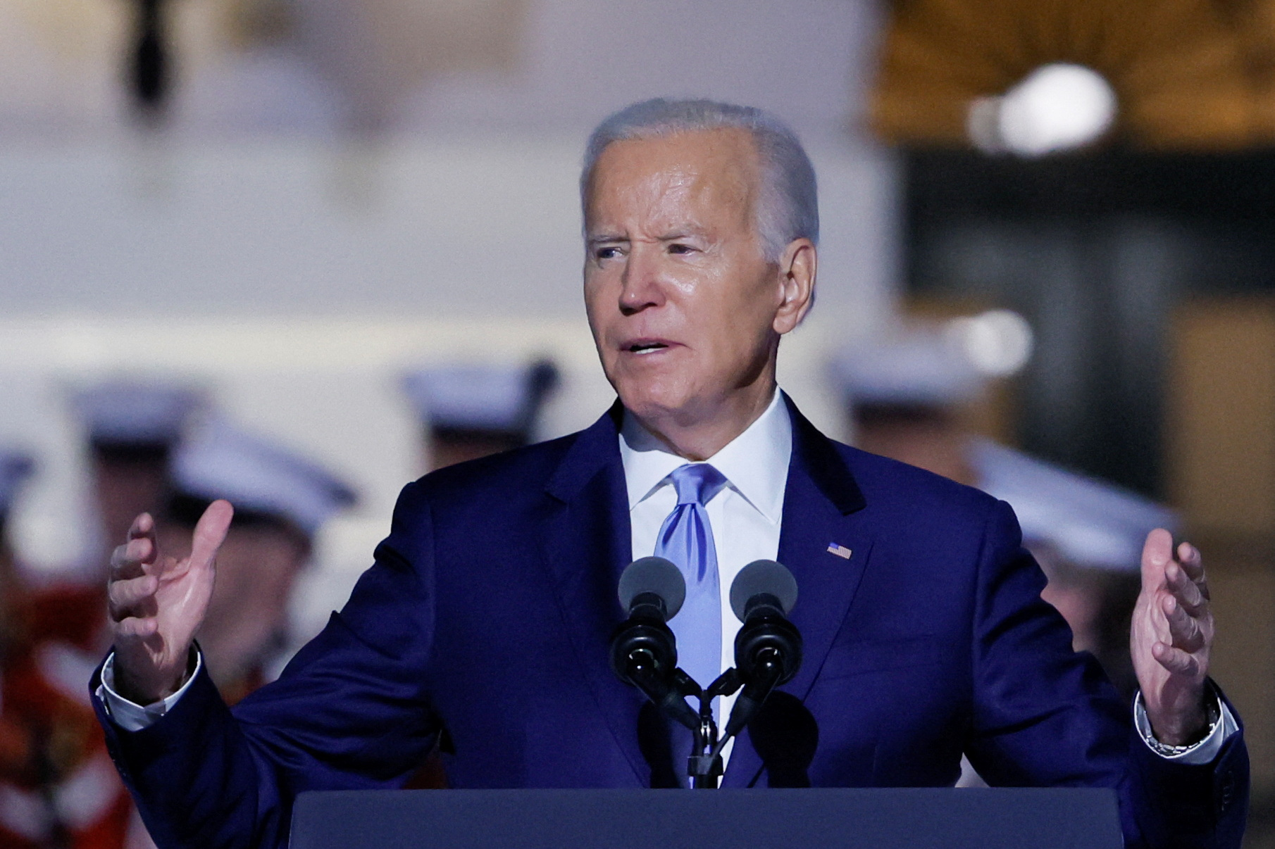 Joe Biden pidió al Congreso ampliar la ayuda militar y económica a Ucrania (REUTERS/Evelyn Hockstein)