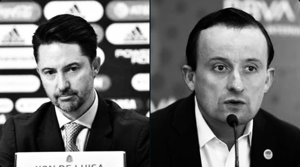 Yon de Luisa y Mikel Arriola tendrán la obligación de mejorar el rumbo del futbol mexicano tras el fracaso en el último mundial (Twitter/@CaraveoBertha)