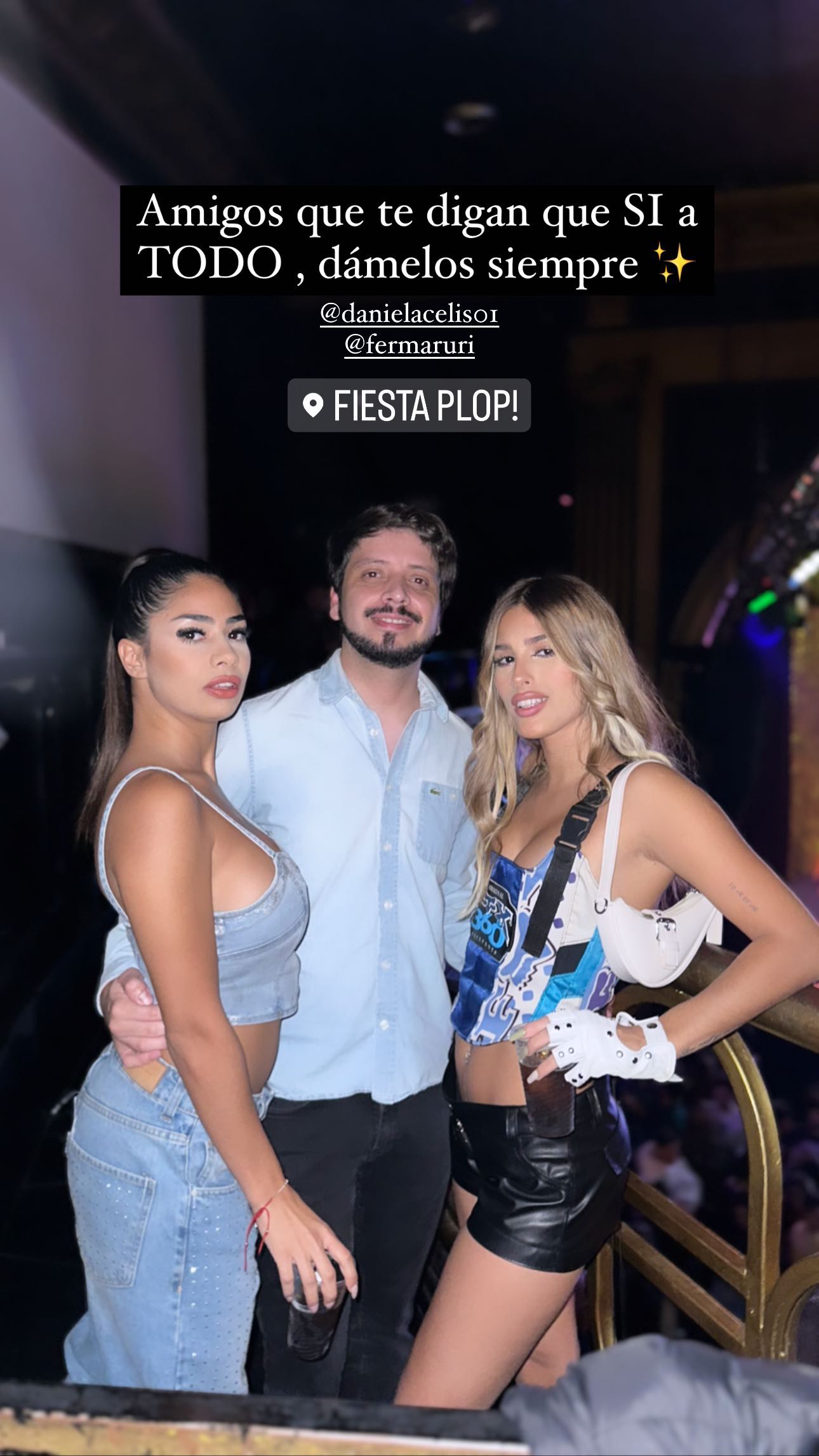 Junto a Pestañela de Gran Hermano y amigos, Julieta Poggio se divirtió en una fiesta (Instagram)
