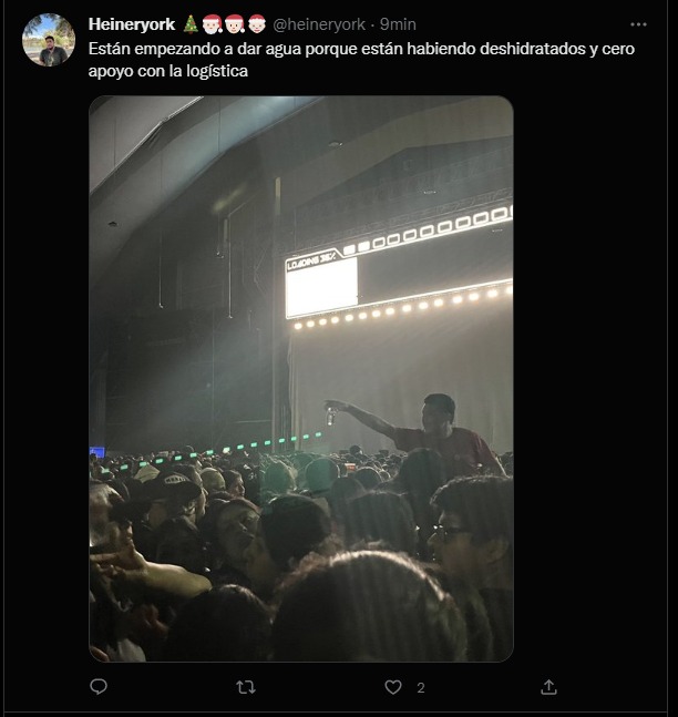 Incidentes en concierto de Morat. (Twitter)