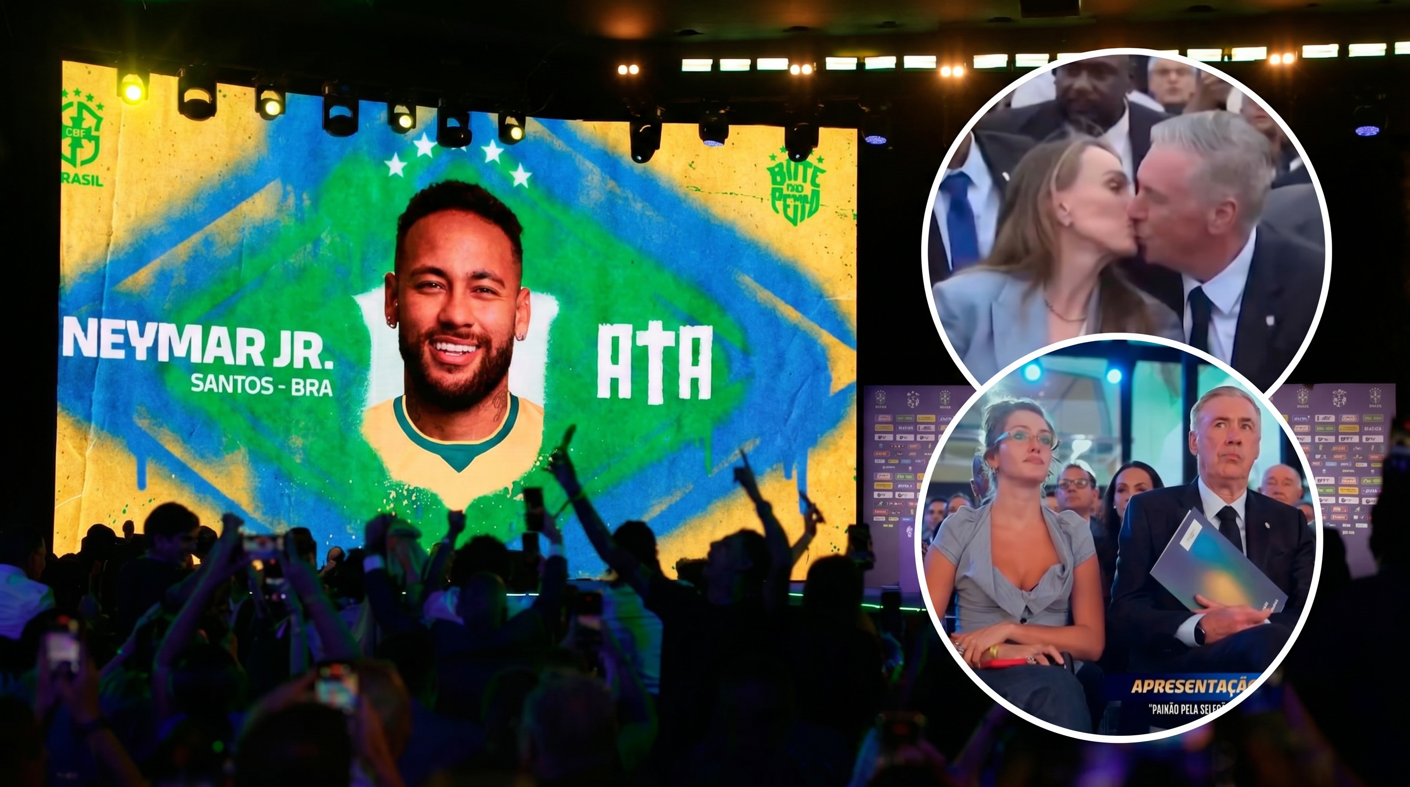 El show de Ancelotti en Brasil: del estallido por Neymar al beso de su esposa y la presencia de su hijastra que se robaron los flashes