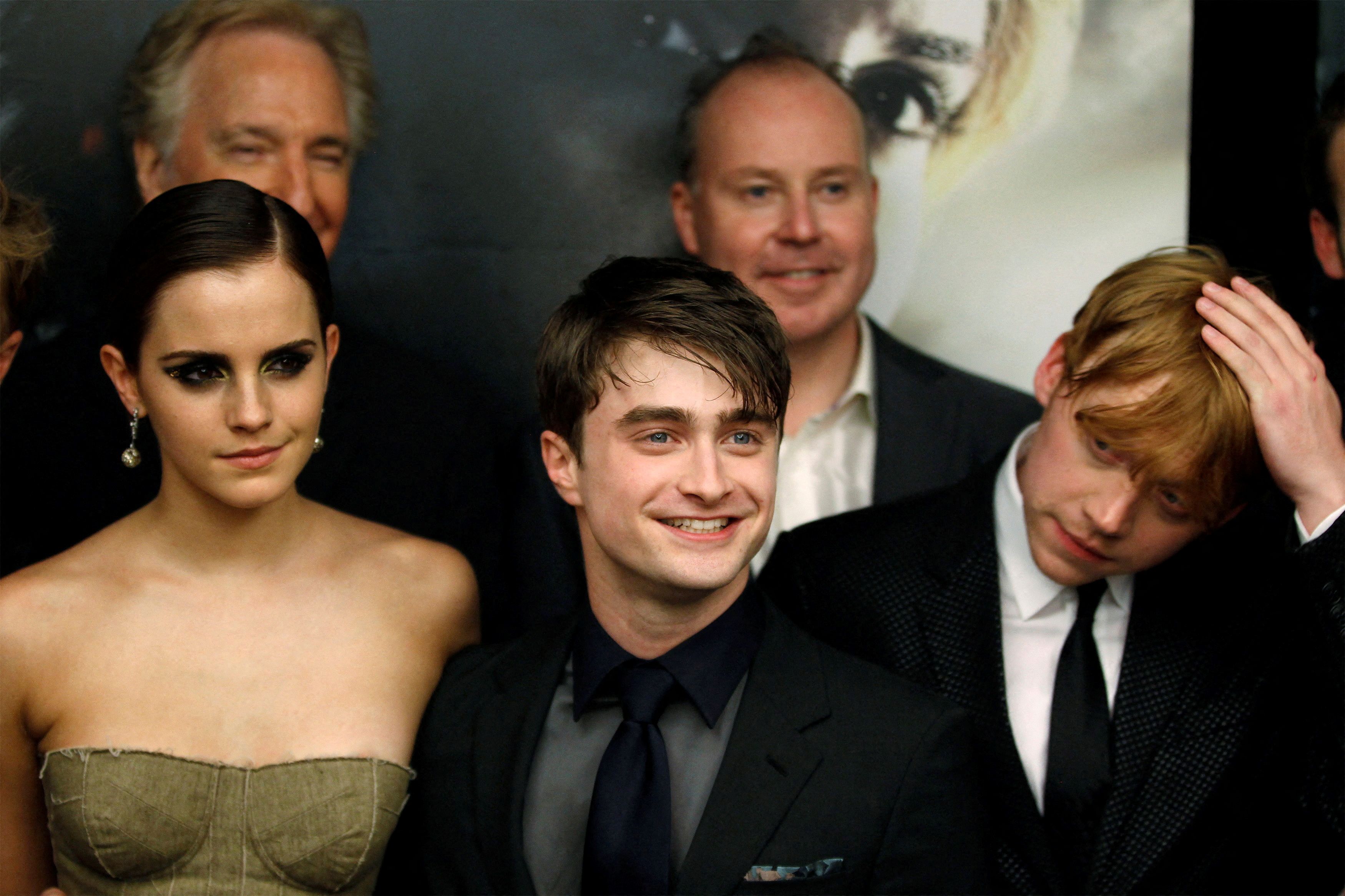 Rupert Grint, Daniel Radcliffe y Emma Watson (Reuters)
