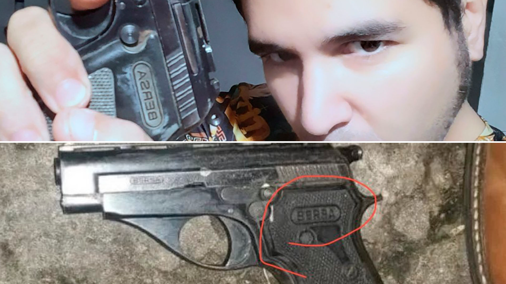 Sabag Montiel y el arma con la que intentaron matar a CFK