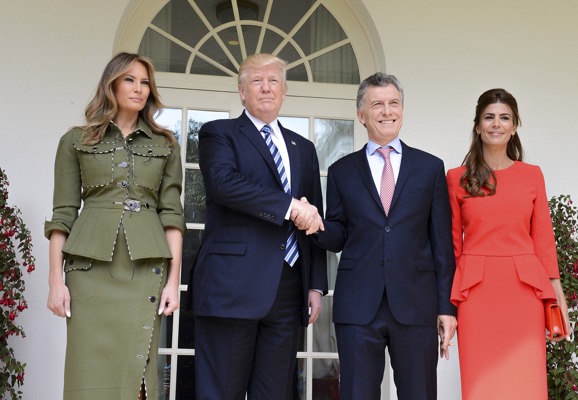 Mauricio Macri fue recibido en la Casa Blanca por el presidente de los Estados Unidos Donald Trump (Foto NA)
