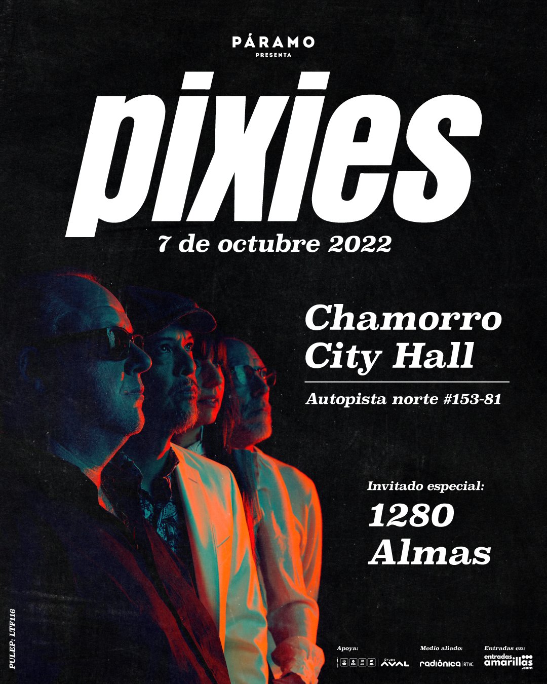 Las 1.280 Almas será el artista invitado al concierto. Foto: @Pixes Twitter.