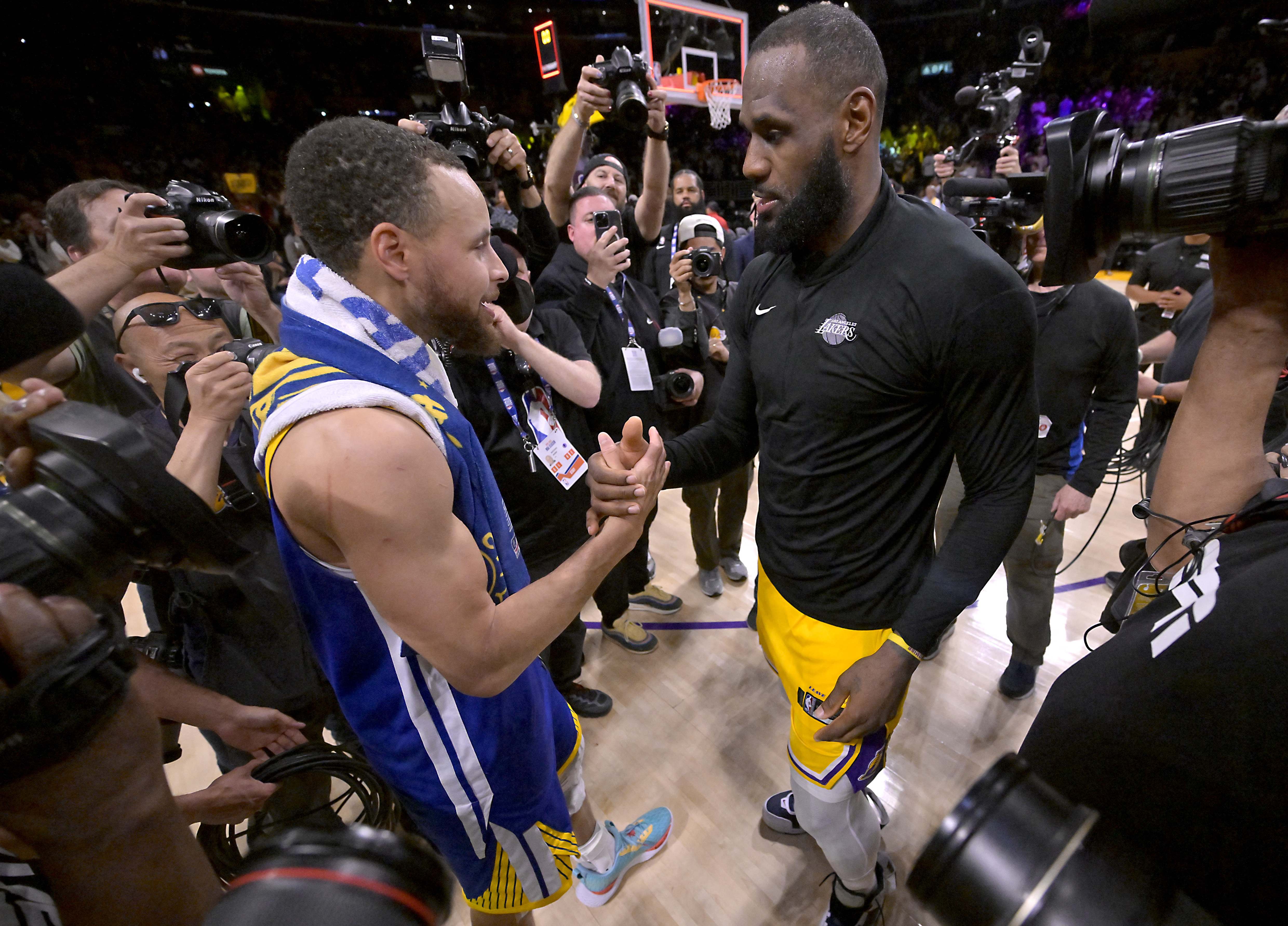 Los Angeles Lakers de LeBron James eliminaron a los Golden State Warriors de Stephen Curry (Credit: Jayne Kamin-Oncea-USA TODAY Sports)