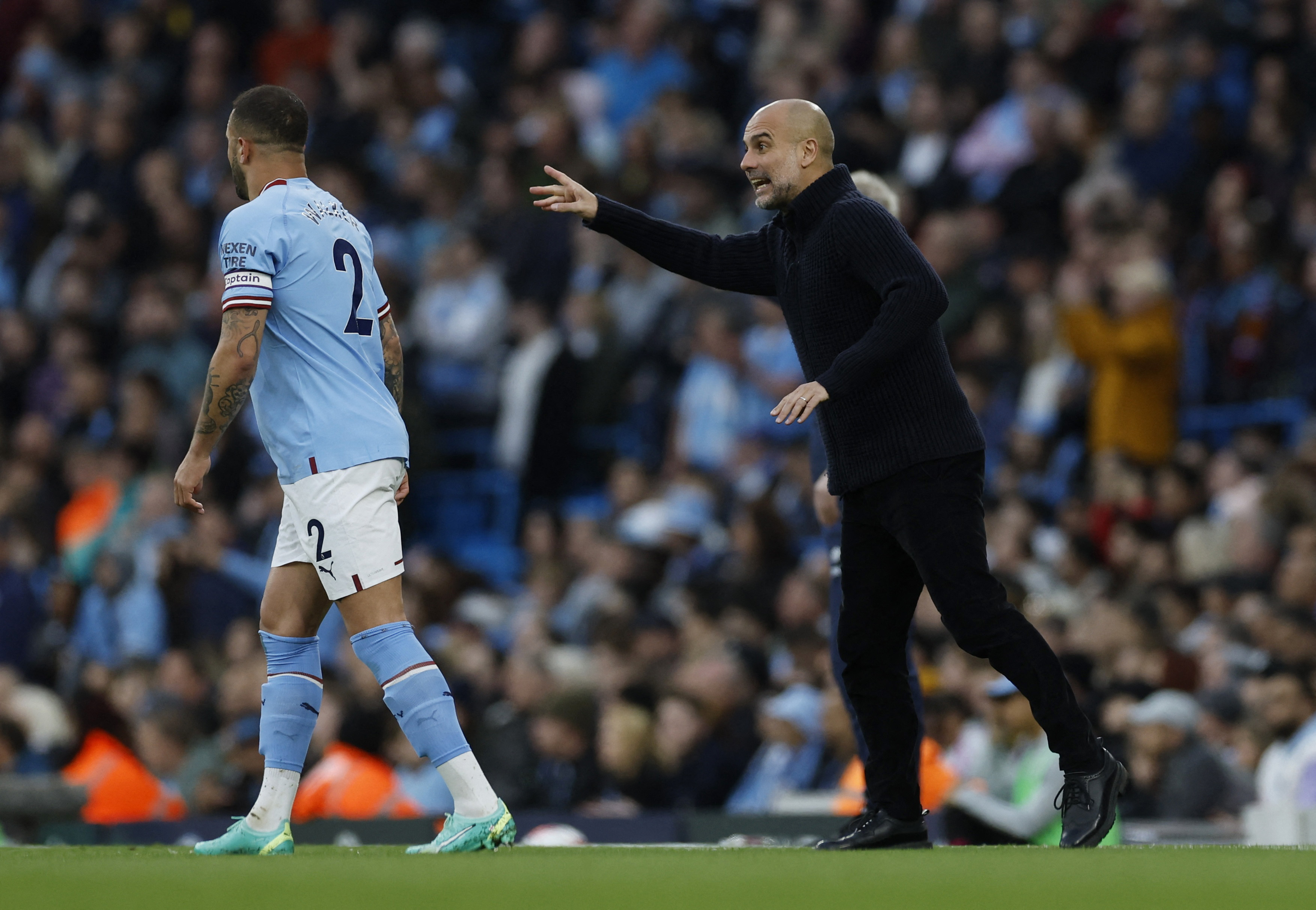 Kyle Walker habló de las declaraciones de Pep Guardiola (Reuters)