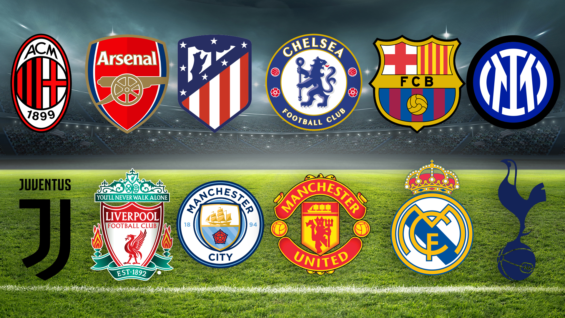 Los 12 clubes fundadores de la Superliga