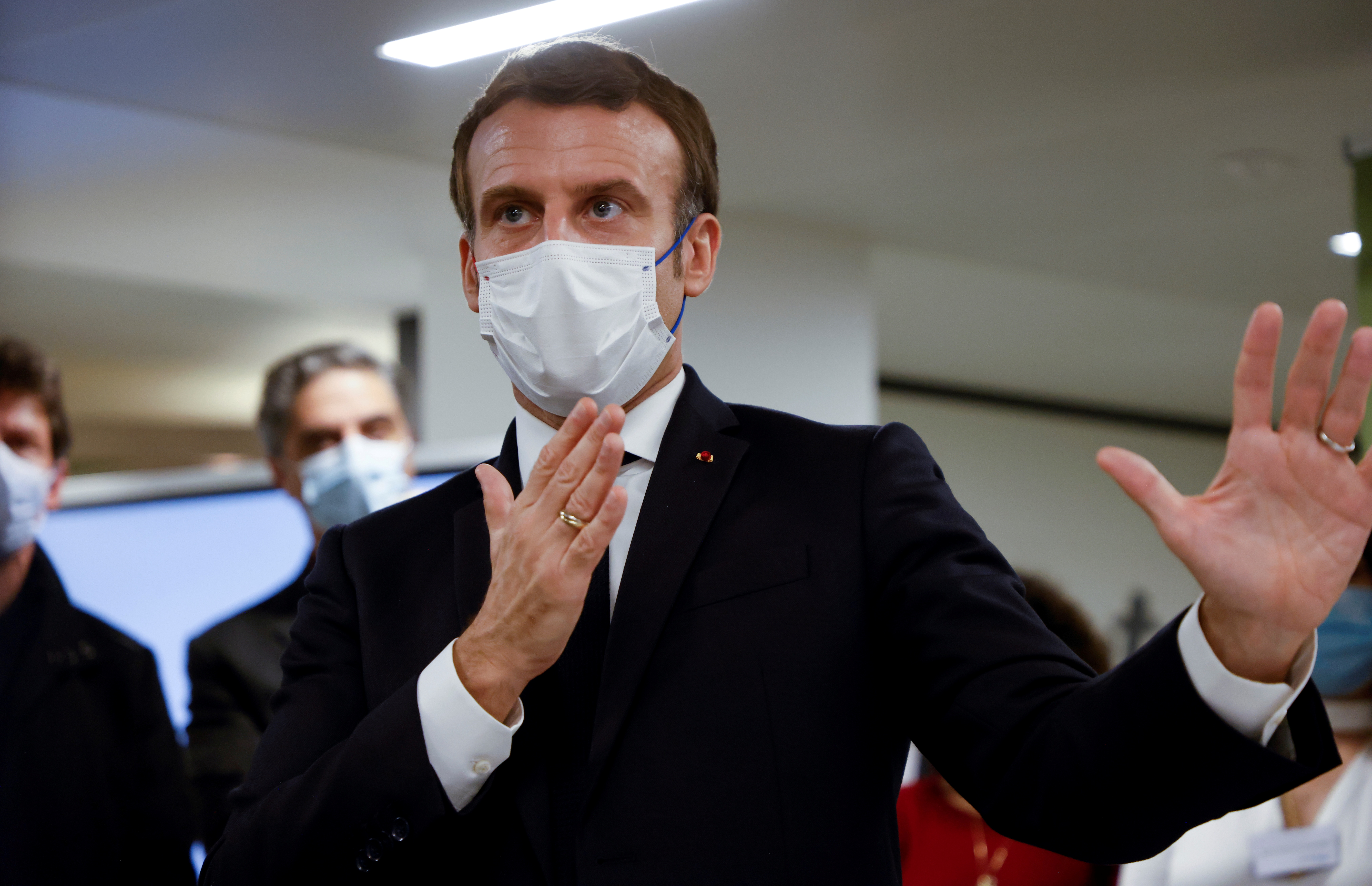  Emmanuel Macron. Ludovic Marin/Pool via REUTERS