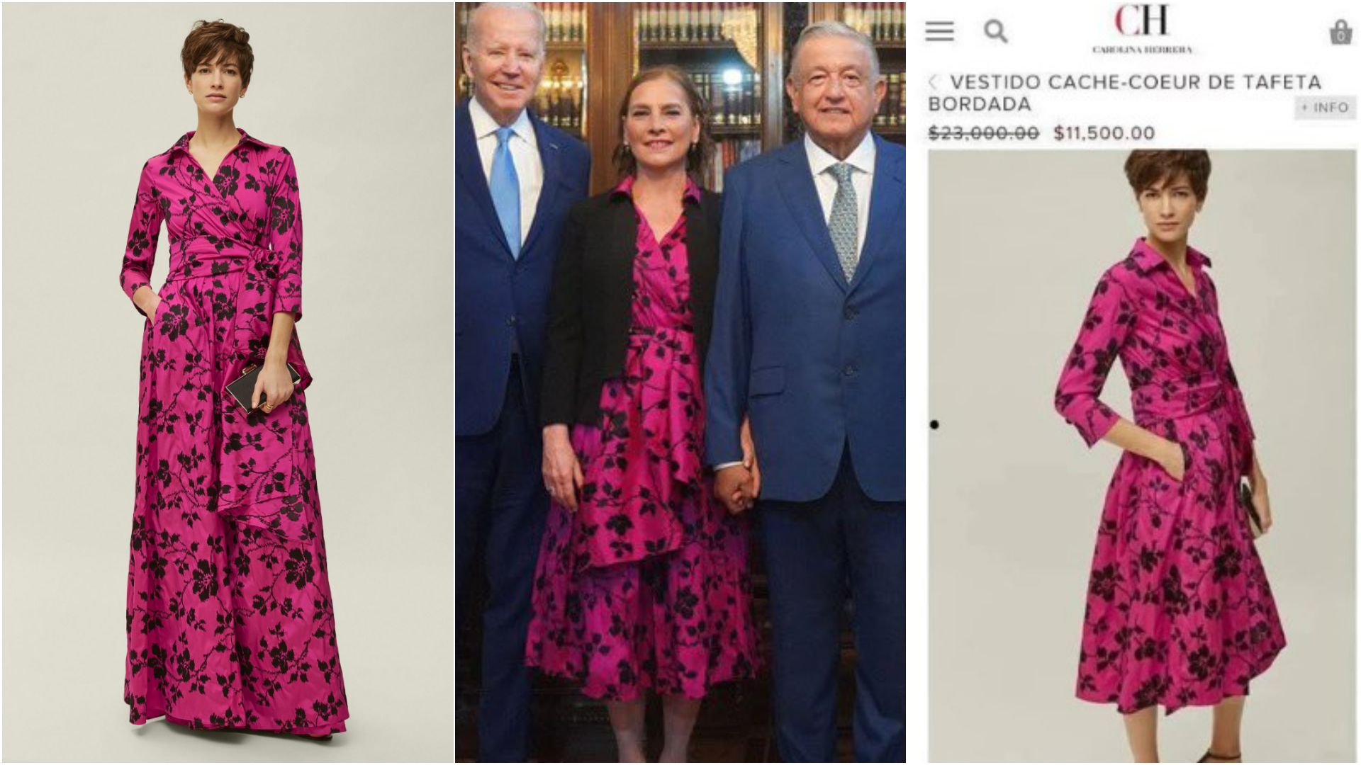 Beatriz Gutiérrez Müller lució el mismo modelo de vestido de 11 mil pesos  que Elba Esther usó en su boda - Infobae
